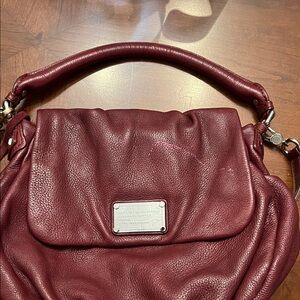 Marc Jacobs Deep Wine Leather Shoulder Bag